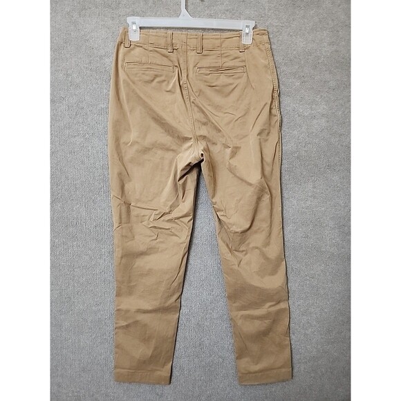 GAP Downtown Khaki Pants Womens 12 Tall Light Brown Stretch - Picture 4 of 8